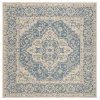 Safavieh Beach House BHS137 Blue / Creme 8' X 8' Square Area Rug
