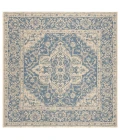 Safavieh Beach House BHS137 Blue / Creme 8' X 8' Square Area Rug