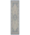 Safavieh Beach House BHS137 Cream / Blue 2'-2" X 10' Runner Area Rug
