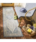Safavieh Beach House BHS137 Cream / Blue 2'-2" X 10' Runner Area Rug