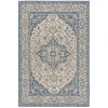 Safavieh Beach House BHS137 Cream / Blue 4' X 4' Square Area Rug