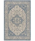 Safavieh Beach House BHS137 Cream / Blue 4' X 4' Square Area Rug