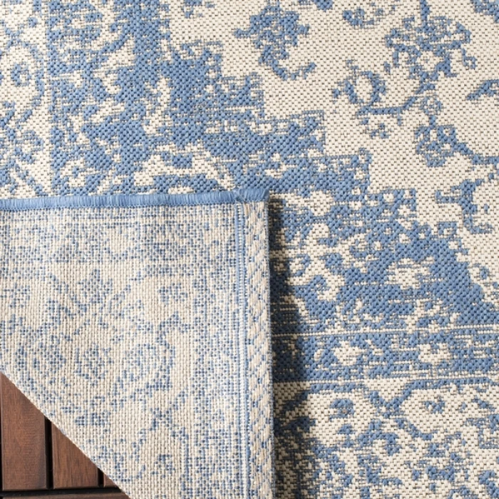 Safavieh Beach House BHS137 Cream / Blue 2'-2" X 10' Runner Area Rug