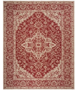 Safavieh Beach House BHS137 Red / Creme 5'-3" X 7'-6" Rectangle Area Rug