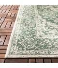 Safavieh Beach House BHS137 Green / Creme 2'-2" X 12' Runner Area Rug