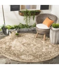 Safavieh Beach House BHS138 Cream / Beige 8' X 8' Round Area Rug
