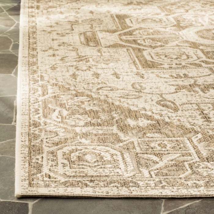 Safavieh Beach House BHS138 Beige / Cream 6'-7" X 6'-7" Square Area Rug