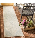 Safavieh Beach House BHS138 Aqua / Cream 2'-2" X 12' Runner Area Rug