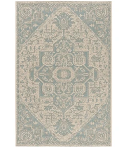 Safavieh Beach House BHS138 Aqua / Cream 8' X 10' Rectangle Area Rug