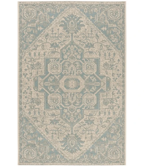Safavieh Beach House BHS138 Aqua / Cream 8' X 10' Rectangle Area Rug