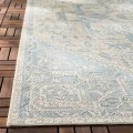 Safavieh Beach House BHS138 Aqua / Cream 6'-7" X 6'-7" Round Area Rug