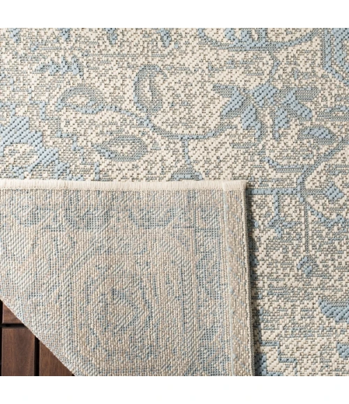 Safavieh Beach House BHS138 Aqua / Cream 8' X 10' Rectangle Area Rug