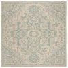 Safavieh Beach House BHS138 Aqua / Cream 4' X 4' Square Area Rug