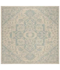 Safavieh Beach House BHS138 Aqua / Cream 4' X 4' Square Area Rug