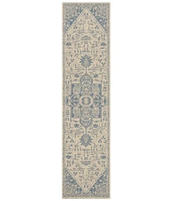 Safavieh Beach House BHS138 Blue / Creme 2'-2" X 12' Runner Area Rug