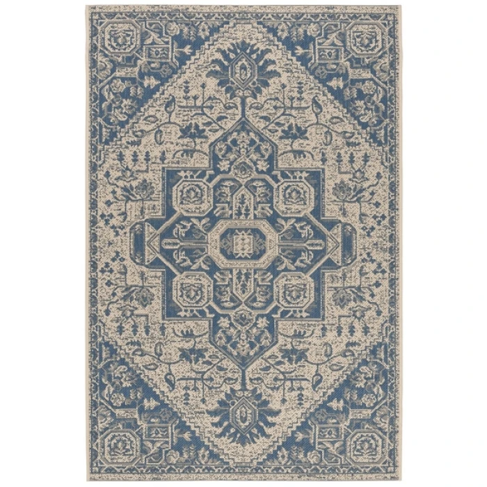 Safavieh Beach House BHS138 Blue / Creme 8' X 10' Rectangle Area Rug