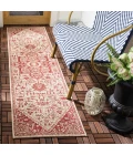 Safavieh Beach House BHS138 Red / Creme 2'-2" X 10' Runner Area Rug
