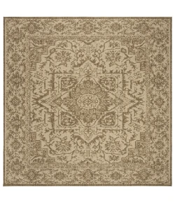 Safavieh Beach House BHS139 Cream / Beige 6'-7" X 6'-7" Square Area Rug