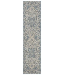 Safavieh Beach House BHS139 Cream / Blue 2'-2" X 10' Runner Area Rug