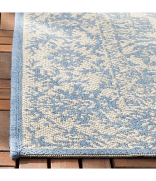 Safavieh Beach House BHS139 Cream / Blue 2'-2" X 10' Runner Area Rug