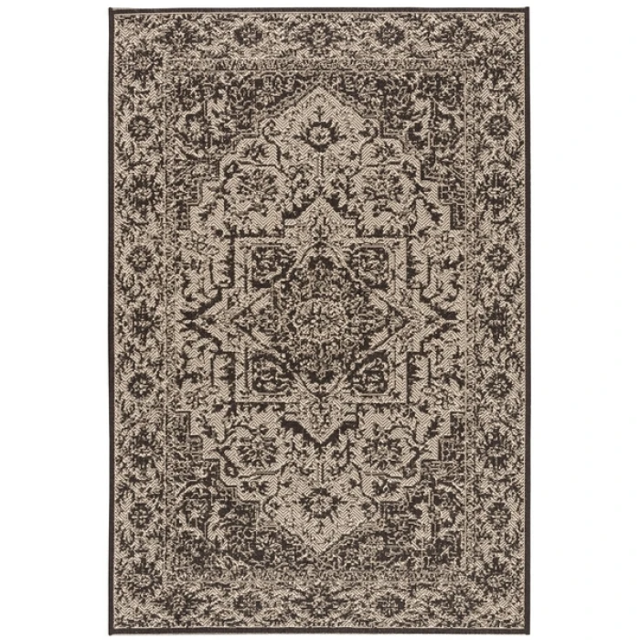 Safavieh Beach House BHS139 Creme / Brown 5'-3" X 7'-6" Rectangle Area Rug
