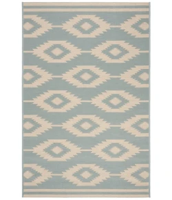 Safavieh Beach House BHS171 Cream / Aqua 2'-2" X 4' Accent Area Rug