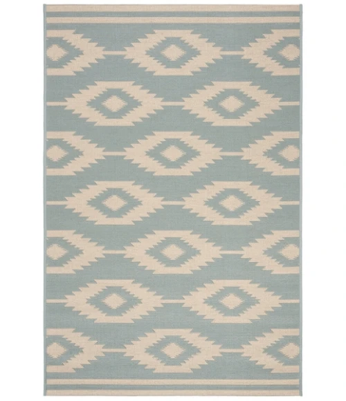 Safavieh Beach House BHS171 Cream / Aqua 2'-2" X 4' Accent Area Rug