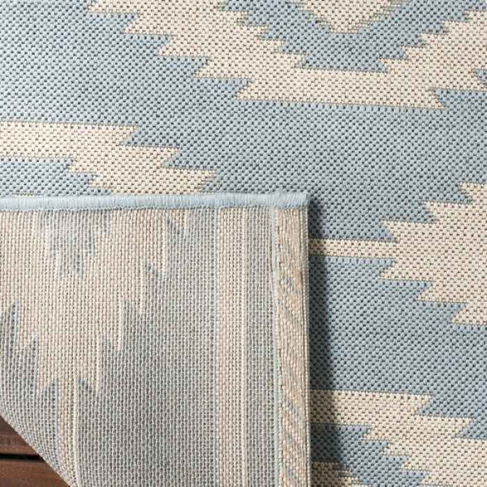 Safavieh Beach House BHS171 Cream / Aqua 3' X 5' Rectangle Area Rug