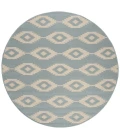 Safavieh Beach House BHS171 Cream / Aqua 6'-7" X 6'-7" Round Area Rug