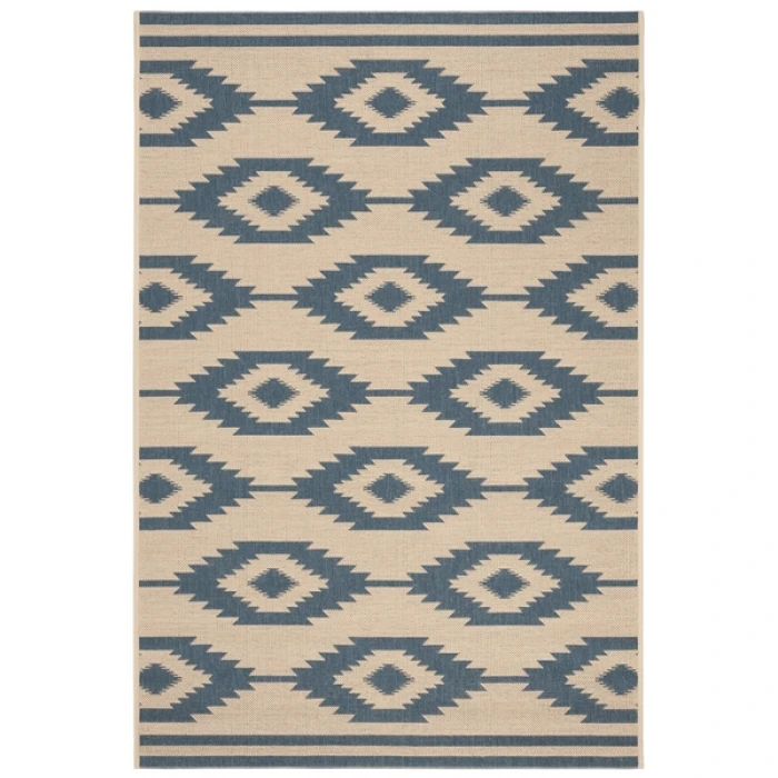 Safavieh Beach House BHS171 Blue / Creme 4' X 6' Rectangle Area Rug