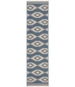 Safavieh Beach House BHS171 Cream / Blue 2'-2" X 6' Runner Area Rug