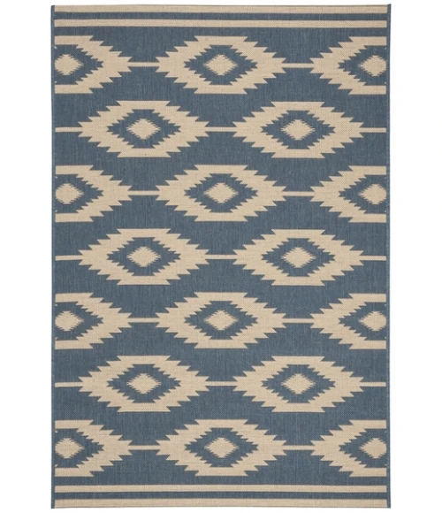 Safavieh Beach House BHS171 Cream / Blue 8' X 10' Rectangle Area Rug