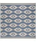 Safavieh Beach House BHS171 Cream / Blue 6'-7" X 6'-7" Square Area Rug