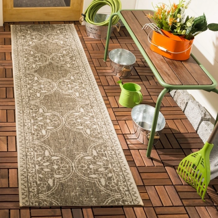 Safavieh Beach House BHS174 Cream / Beige 2'-2" X 8' Runner Area Rug