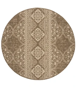 Safavieh Beach House BHS174 Cream / Beige 4' X 4' Round Area Rug