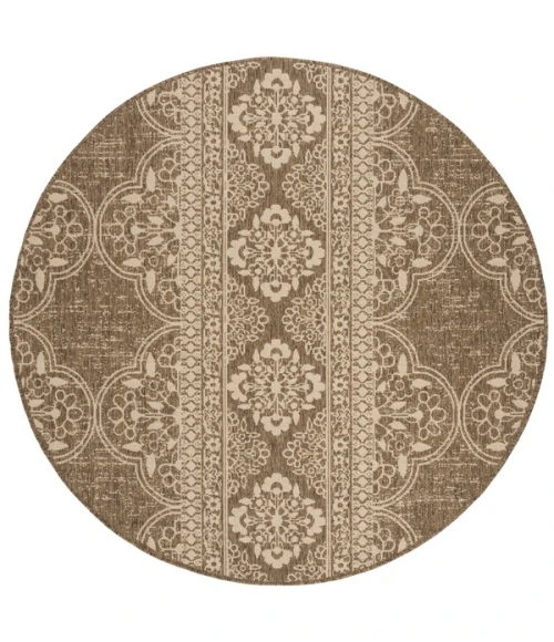 Safavieh Beach House BHS174 Cream / Beige 6'-7" X 6'-7" Round Area Rug