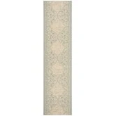 Safavieh Beach House BHS174 Aqua / Cream 2'-2" X 6' Runner Area Rug