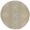 Safavieh Beach House BHS174 Aqua / Cream 8' X 8' Round Area Rug