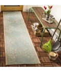 Safavieh Beach House BHS174 Cream / Aqua 2'-2" X 10' Runner Area Rug