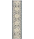 Safavieh Beach House BHS174 Blue / Creme 2'-2" X 6' Runner Area Rug