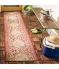 Safavieh Beach House BHS174 Red / Creme 2'-2" X 6' Runner Area Rug