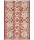 Safavieh Beach House BHS174 Red / Creme 8' X 8' Square Area Rug