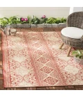 Safavieh Beach House BHS174 Red / Creme 8' X 10' Rectangle Area Rug