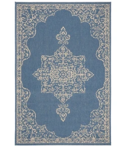 Safavieh Beach House BHS180 Cream / Blue 9' X 12' Rectangle Area Rug