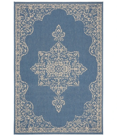 Safavieh Beach House BHS180 Cream / Blue 9' X 12' Rectangle Area Rug