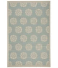 Safavieh Beach House BHS181 Aqua / Cream 6'-7" X 9'-2" Rectangle Area Rug