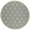 Safavieh Beach House BHS181 Aqua / Cream 8' X 8' Round Area Rug