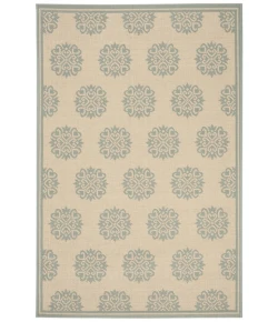 Safavieh Beach House BHS181 Cream / Aqua 8' X 10' Rectangle Area Rug