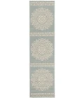 Safavieh Beach House BHS183 Cream / Aqua 2'-2" X 6' Runner Area Rug