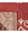 Safavieh Beach House BHS183 Red / Creme 2'-2" X 12' Runner Area Rug